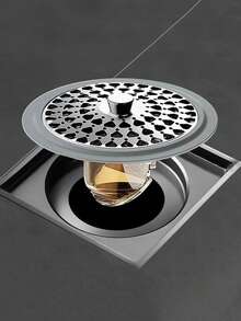 Tatukiko Bathroom And Toilet Universal Floor Drain Deodorizer Filter Screen Closure Cover 304 Stainless Steel Circular Floor Drain Core Inner Core,Fit For Tube Caliber 1.26-2.56in - Silver - View 3