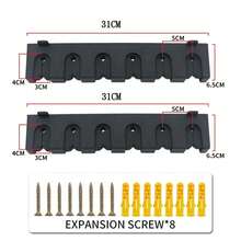Estante de almacenamiento para caña de pescar, soporte para caña de pescar montado en la pared con 6 agujeros, marco fijo de pantalla Vertical y Horizontal, 1 Uds. Y6BE - EVA Vertical - Ver 8