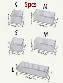 7/9pcs Transparent Acrylic Makeup Organizer, Suitable For Vanity, Storing Lipsticks, Eyeshadows, Skincare, Household Items, Drawer Dividers, Countertop Cosmetic Storage Box, For Vanity Tray, Desk And Drawer Organization, Home Storage