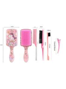 9pcs/Fashion Girl Square Transparent Cartoon Children's Comb, Smooth Comb, Home Hair Care Comb, Scalp Massage Comb, Bubble Ball Plastic Comb, Hair Care Tip Comb, Three Row Comb, Double Row Comb Styling, Brush, Eyebrow Pencil, Makeup Pot Hair Cover, Brush, Hair Clip - The Best Personalized Gift For Your Girl ,Hair Accessoires, Hair Accessories, Claw Clips