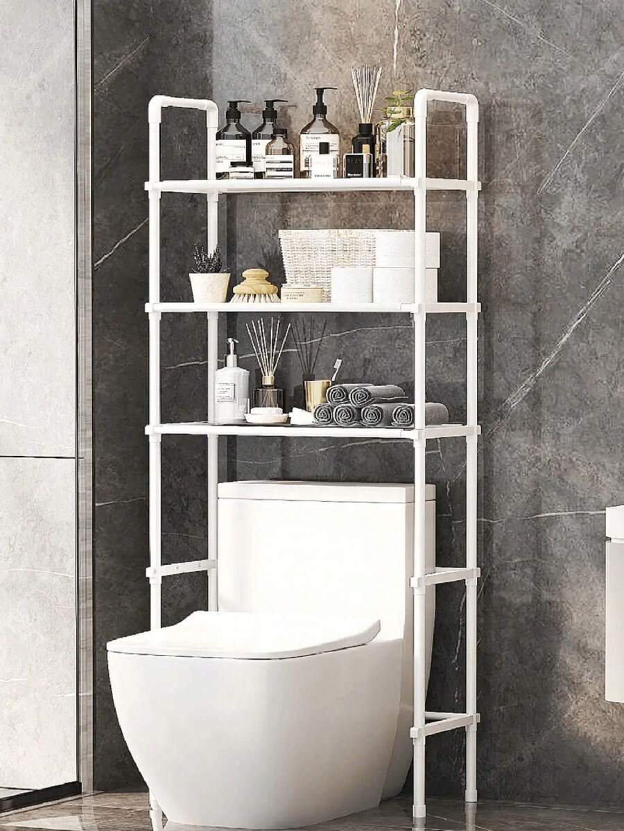 Washing Machine Organizer Rack, Over The Toilet Storage, Over The Toilet Shelf For Bathroom, Stable Freestanding Over The Toilet Organizer, Stainless Steel