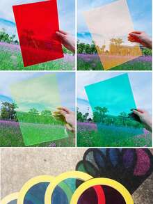 10/8/6 Pcs A4 Size Colorful PVC Plastic Sheets, PP Semi-Transparent Thin Hard Sheets, Transparent PVC Sheets, Colored Gel Sheet Plastic Thin Sheets, Handmade DIY Translucent Gel Plastic Sheets School Supplies, Back To School