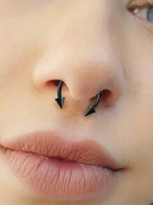 32pcs/Set 16G Multiple Sizes Horseshoe Rings For Men, Stainless Steel Nose Septum Horseshoe Hoop Earring Eyebrow Tragus Lip Rings Daith Helix Piercing Jewelry For Men, 6-12mm Piercing Jewelr