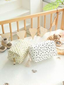 1 件装绗缝可爱碎花尿布包妈咪包，便携式旅行尿布包 - 彩色 - 查看 3