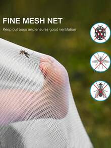 Mosquitera con estrellas neon luminosas, Mosquitera colgante transpirable, gancho superior, malla encriptada, decoración de dormitorio - Azul - Ver 4