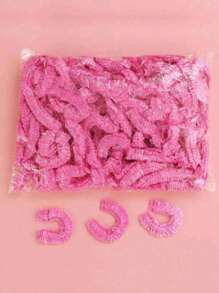 50/100 Stück Einweg-Bademützen in Pink, Haarfärbekappen und Plastik-Schönheitssalon-Kappen, geeignet für Haarfärbung, Spa-Behandlungen und für den Hausgebrauch, Schulanfang