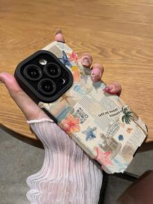 1 buah Casing Ponsel Motif Laut & Cangkang Liburan Garis Vertikal Tekstur Kulit Tahan Guncangan Anti Sidik Jari Kompatibel dengan Apple dan Model Lainnya Tahan Air Anti Jatuh Tahan Gores - MultiWarna - View 5