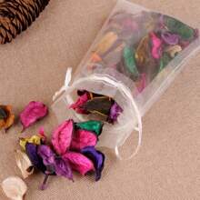 50 sacos de presente de organza com cordão, joias, doces, festa de casamento, bolsas de rede para lembrancinhas