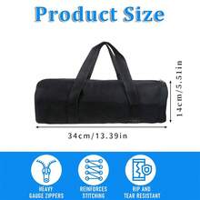 多功能工具袋，男士小型工具包，宽口工具收纳袋，大容量工具手提袋，适用于电工、机械师、扳手、钳子，黑色 - 彩色 - 查看 3