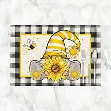 1pc/4pcs/6pcs Vintage Country Style Pattern Printed Linen Placemats, Suitable For Dining Table, All Season Home Decor, Modern Washable Tabletop Mats, Room Decoration, Placemats, Coasters, Kitchen Dining Mats, Party Supplies, Ideal Gift