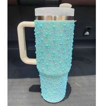 1pc40oz 手柄杯，不锈钢真空啤酒杯车载保温保冰钻石杯，非常适合汽车、户外、家居、办公室等场景，是送给女朋友的最佳礼物和惊喜 - 彩色 - 查看 5