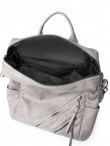 时尚女士大容量旅行背包，流苏吊坠，防盗设计