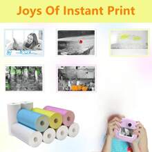 Print Refill Paper, For Instant Print Camera DIY Paper, 57 * 25mm, With White And Candy Colors