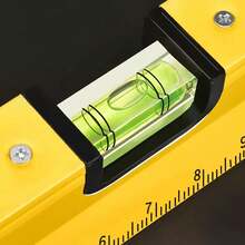 MAGNETIC 3 PIECE BUILDERS BUILDING SPIRIT LEVEL SET - 300, 600, 1000mm Silver/Yellow With A Pencil - Yellow - View 5