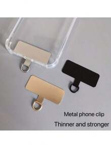 2 Piezas Cordón universal para teléfono con parche metálico, accesorios de correa delgada para teléfono