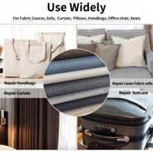 57 Inch Fabric Repair Patches – Self-Adhesive Linen & Microfiber Canvas Patch Kit For Furniture, Sofas, Car Seats, Chairs, Handbags, Jackets, Pillows – Strong Adhesive, Multi-Color Beige & Grey – Indoor & Outdoor Use