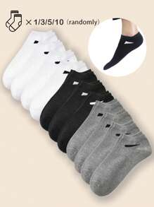 3/5/10 pares de calcetines a rayas blancas y negras para mujer, calcetines blancos, calcetines bonitos para niña, calcetines negros, adecuados para varios usos diarios como vacaciones, deportes, ocio, negocios, viajes al aire libre, etc.