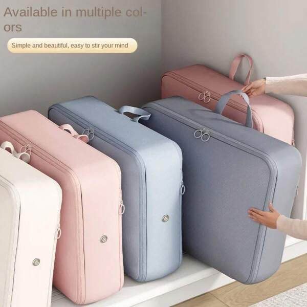1 pieza Cubos de embalaje con compresión de doble cremallera y transpirables, bolsas organizadoras de equipaje de viaje portátiles, organizador de almacenamiento plegable para ahorrar espacio en el armario