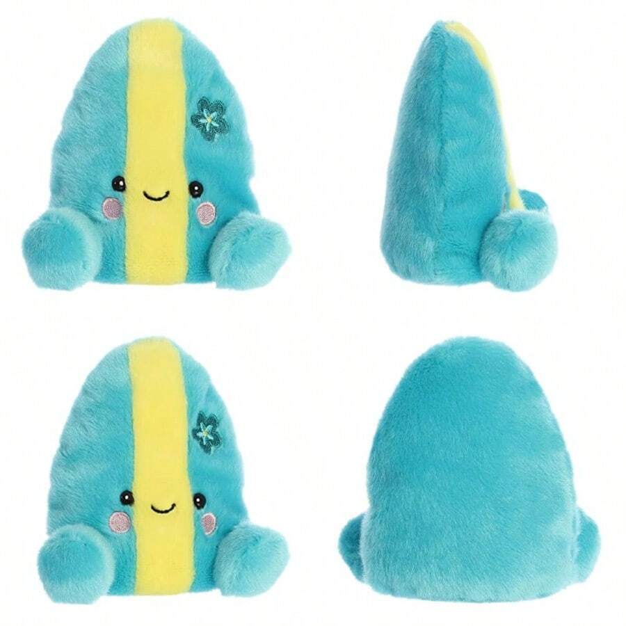 Aurora Adorable Palm Pals Fynn Surfboard Stuffed Animal PocketSized Play Collectable Fun Blue 5 Inches - as pic - View 1