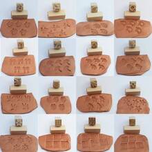 2cm Square Clay Texture Stamp Block Pottery Ceramic Embossing Stamping Seal For Polymer Clay Impression Art Hobby Tool
