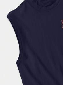 Camiseta de tirantes de corte holgado para hombre con estampado, para primavera/verano, con diseño creativo de patrón de ramen, de tela transpirable y cómoda para uso casual diario
