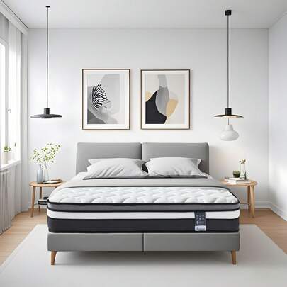 Materasso 140x200 - Altezza 30 cm, Materasso a Molle Insacchettate Con Oeko-Tex - 7 Zone Ergonomiche - Rigidità Media - Disponibile In Tutte Le Stagioni