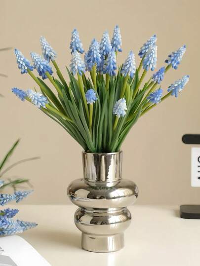 5 PIEZAS de 11.42in/29cm, flores artificiales de campanilla de nieve con textura simulada - material de silicona suave, lavable, de bajo mantenimiento, adecuado para bodas, decoraciones interiores y exteriores, arreglos primaverales y arreglos florales DIY.