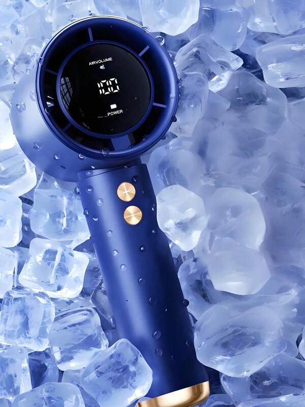 1 Piece Of Power Display Handheld Ins Style, New Small Fan, Battery Capacity 1200 MAh Cute LED Portable Small Fan USB Charging, Intimate Summer Gift For Girlfriend/Bestie/Friend, Practical And Cute Birthday/Festival Small Gift, Outdoor, Indoor, Home, Large Screen Display Power,