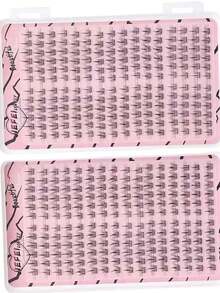 384 Clusters Of Natural Eyelashes, Large Capacity False Eyelashes, Slouchy Trilogy, Novice Simulation, Super Soft Mixing - D - View 2