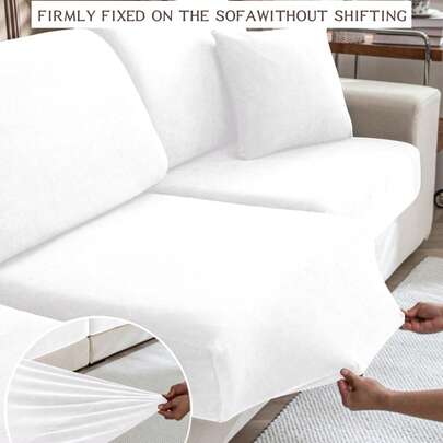 1件装现代简约弹力沙发套，聚酯纤维材质，可机洗，保护沙发免受灰尘和污垢侵扰，四季皆宜，可拆卸可水洗的沙发垫套