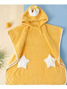 [ 2025 New Style ] Baby Robe Bath Towel Dual Purpose Detachable Crown Hooded Newborn Windproof Soft Bathrobe