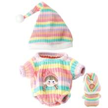 GIURKUU Colorful Clothes For Labubu Doll Have A Set, 2 Pieces Set Cute Clothes For 15cm Doll, Funny Stylish Outfit With Accessories(No Doll)
