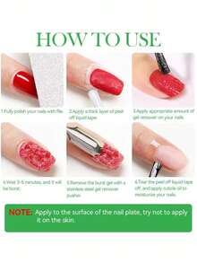 15毫升/瓶 指甲油卸甲液 指甲钢推力器 快速轻松卸除UV凝胶指甲油 半永久指甲油 美甲卸除工具 专业美甲师 无刺激指甲 - 無色 - 查看 11