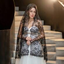Leichter weißer Spitzen-Brautschal-Umhang für Hochzeit, Brautjungfern, Cheongsam, Party, mit Rosenblatt-Vintage-Spitzenmuster, Frühling/Sommer - Schal - Übersicht 6