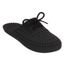 Mule feminino sandalia sapatilha bico redondo - Preto - Visão 2