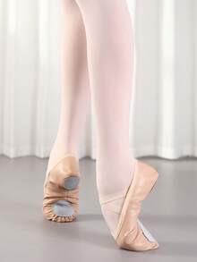 Unisex Ballet Shoes, Soft PU Leather Ballet Shoes With Thick Cotton Lining, Pre-Stitched Straps, Leather Sole Adult Dance Slippers, Ideal Ballet Flats For Women/Men - Beige - View 6