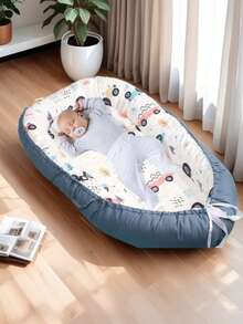 1 件可折叠、可清洗、便携式婴儿压缩安全窝、仿生婴儿旅行床婴儿床