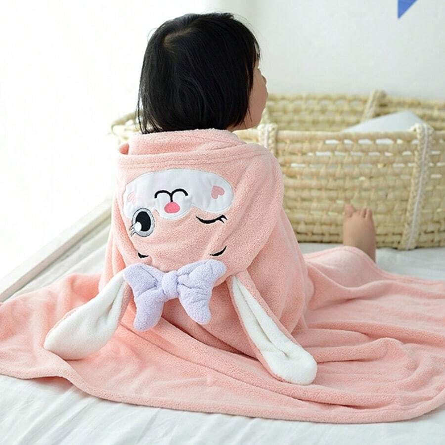 [ 2025 New Style ] Baby Robe Bath Towel Dual Purpose Detachable Crown Hooded Newborn Windproof Soft Bathrobe