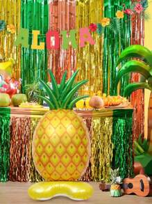 1/2/5pcs Oversized Stand-Up Pineapple Balloon, Summer Fruit Party, Suitable For Summer Wedding, Birthday, Hawaiian Theme Party, Beach Birthday Decor