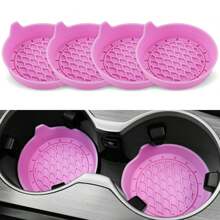 Car Cup Coaster, Bling Cup Holder Insert Coasters,Universal Auto Non-Slip Cup Holder Embedded In Ornaments Silicone Coaster, Car Interior Accessories Mat Organizer Storage Box Travel.For Women Storage Organizer Travel Essentials Back To School Dormitory Storage