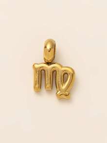 1pc不锈钢复古时尚博主小巧精致十二生肖项链吊坠，适合DIY创意项链、手链、耳环、包链、钥匙扣，镀18K金，防水防汗，适合日常使用，是送给老婆、妈妈、闺蜜的创意吊坠 - 金色 - 查看 9