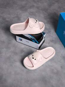 Chancletas de EVA para adolescentes, diseño de dibujos animados en color rosa, livianas y transpirables, de uso casual tanto en interior como exterior