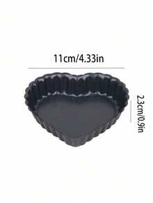 Bộ khuôn làm bánh/nướng chống dính 1 chiếc - Hình trái tim, hình chữ nhật, hình tròn, dùng để làm bánh nướng, bánh pie, bánh pizza - màu đen - Xem 10