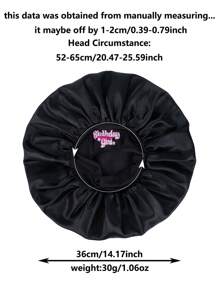 1 Stück Seiden-Haube mit Buchstaben-Muster, Geburtstagsparty Schlaf-Haarnetz, Kopfbedeckung zum Schutz des Haares, Haube für Zöpfe, Geschenkidee für tägliche Haarpflege
