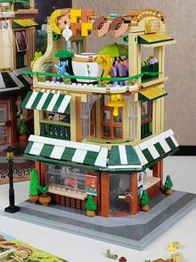 1000 块迷你积木玩具套装，细致的建筑场景，家具装饰，丰富的室内外设施，娱乐性和装饰性 - 彩色 - 查看 5