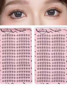 384 Clusters Of Natural Eyelashes, Large Capacity False Eyelashes, Slouchy Trilogy, Novice Simulation, Super Soft Mixing - D - View 1