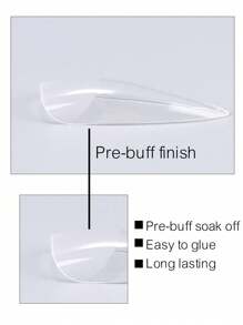 Medium Stiletto False Nails-550pcs Soft Gel Nail Tips 11 Sizes Pre-Buff Press On Nails Full Cover Acrylic Nail Tips With Case Professional Nail Extension Tools