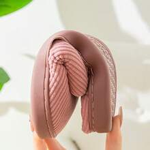 Unisex Letter Decor Slippers, Simple Indoor Slippers With College Style - Pink - View 2