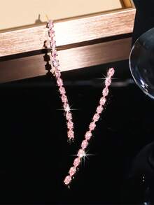 Minimalistische Gold- und Silber Ohrringe mit Cubic Zirkonia Quaste, geeignet für den täglichen Gebrauch, Partys oder Hochzeiten