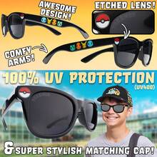 pokemon Baseball Cap And Sunglasses Set - Black - View 3